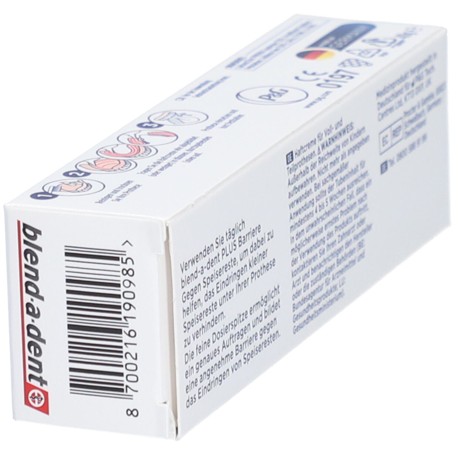 Haftcreme Barriere gegen Speisereste