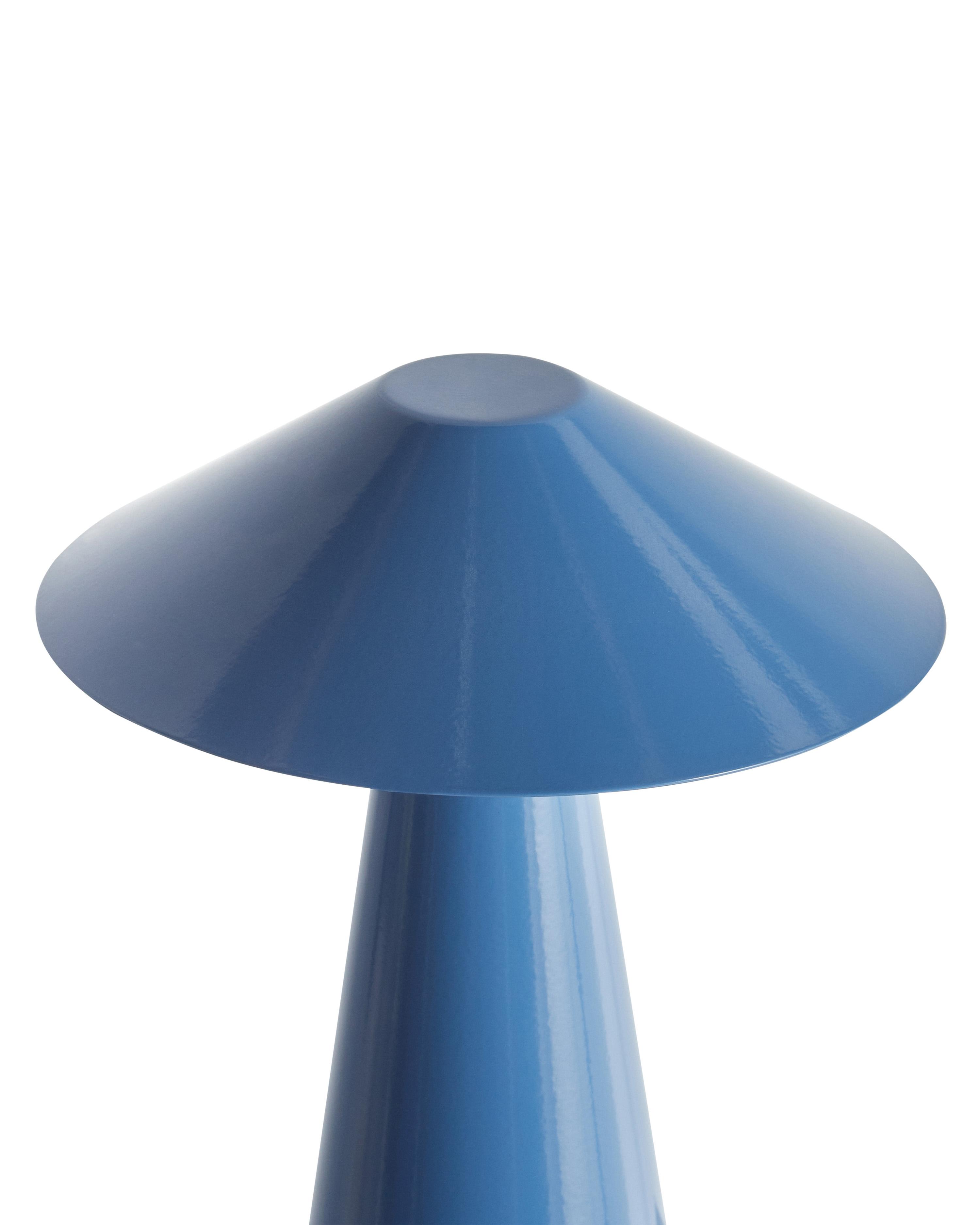 LED draadloze tafellamp APAYAO met dimmer Metaal Blauw
