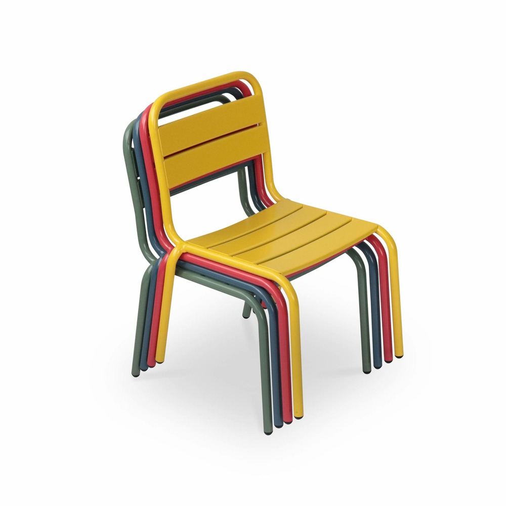 Salon de jardin pour enfants - anna - multicolore. 4 places. Table et chaises. 48x48cm