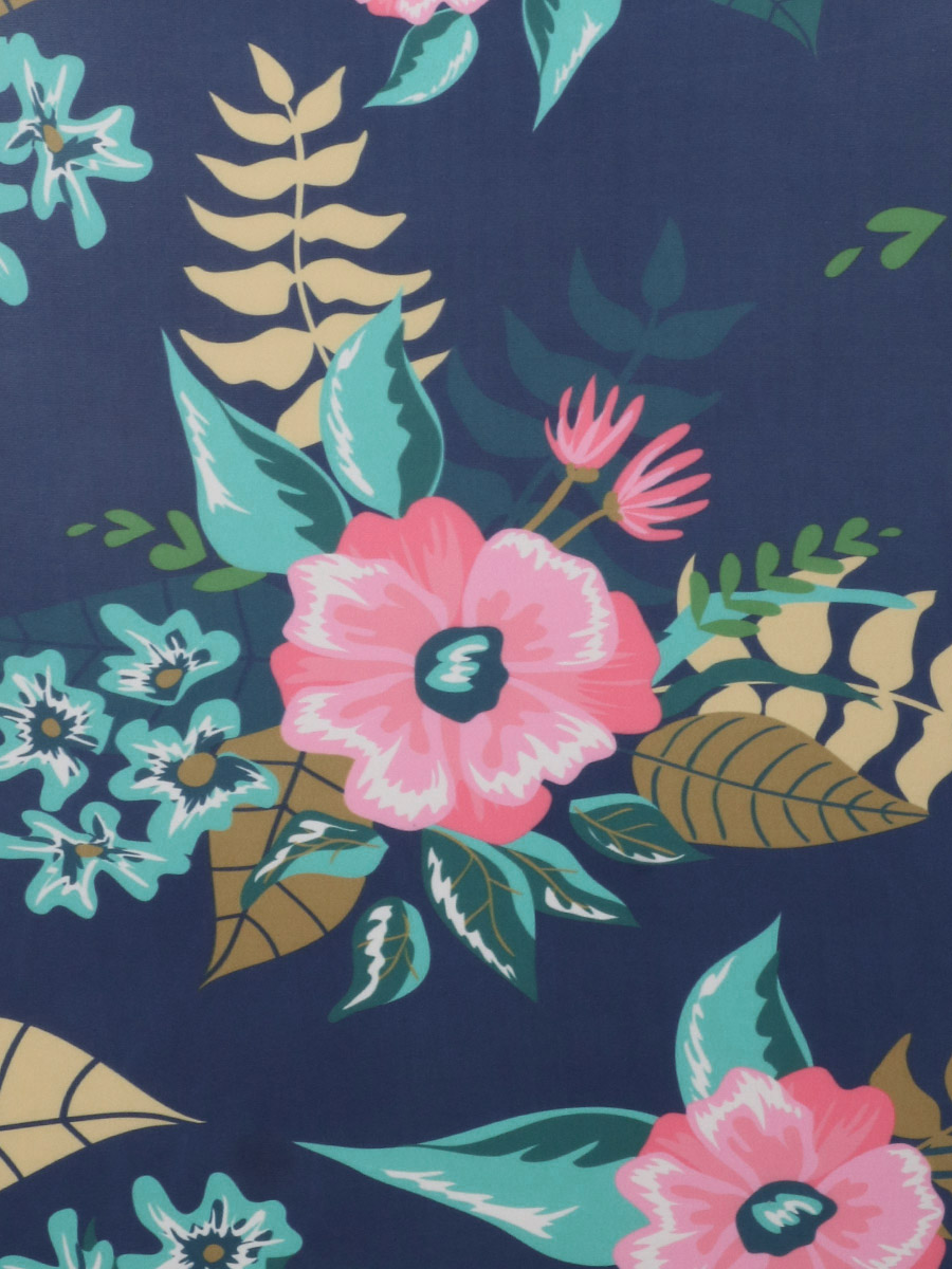 Housse de valise Periea Dark Blue with Flowers XL