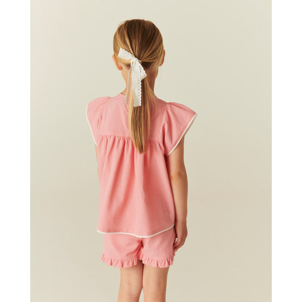 Køb COPENHAGEN COLORS Pink Comb. Bluse W. Contrast Piping