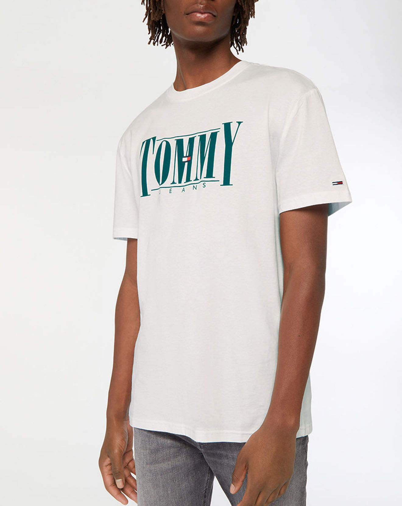 Tommy Jeans T-Shirt Essential Serif blanc