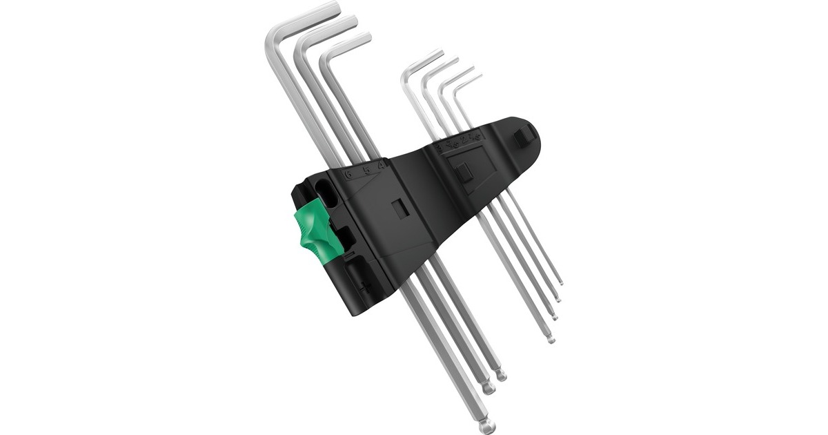 WeraInbussleutelset 950/9 Hex-Plus 4  (Chroom, 9-delig)