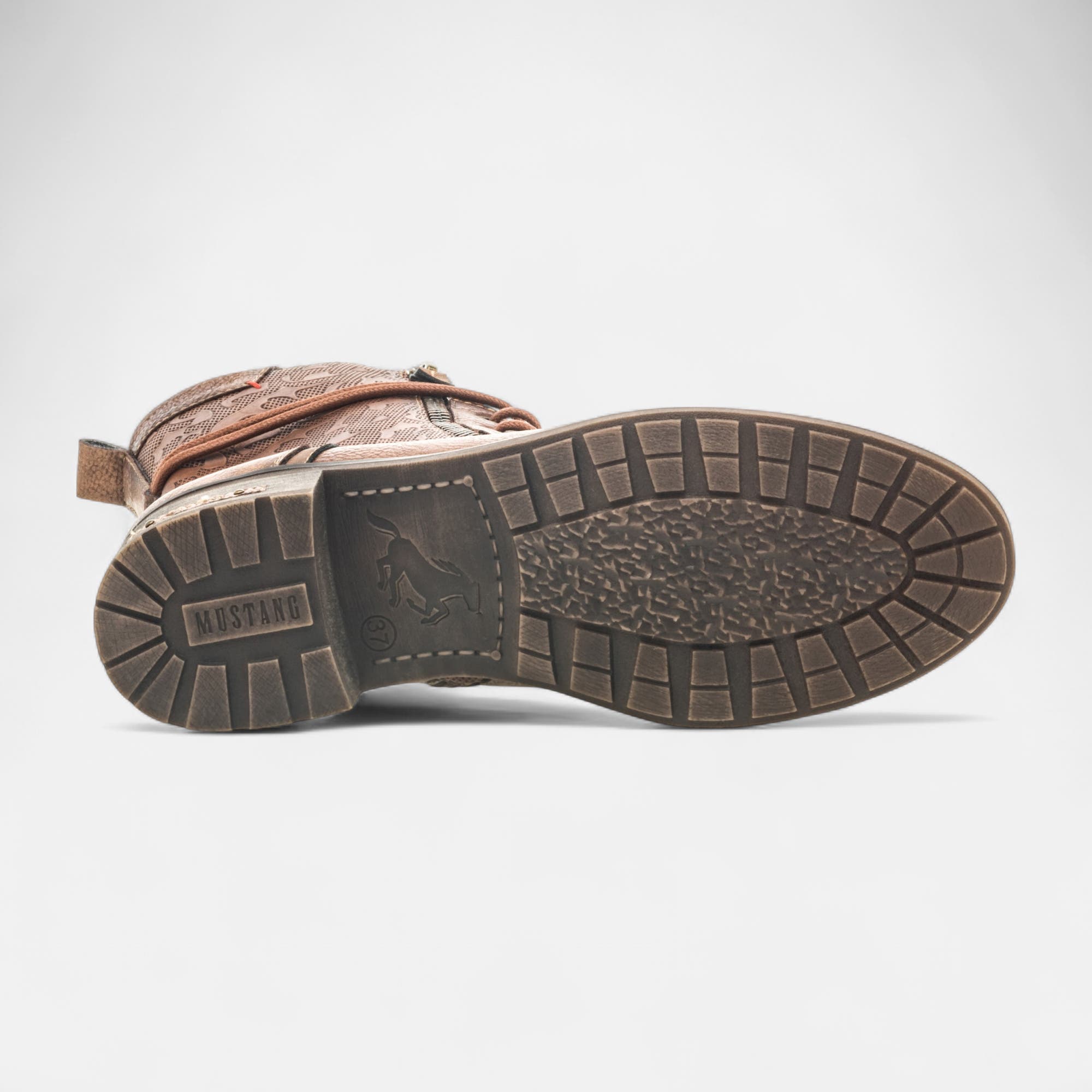 Bottines à lacets Femme cognac