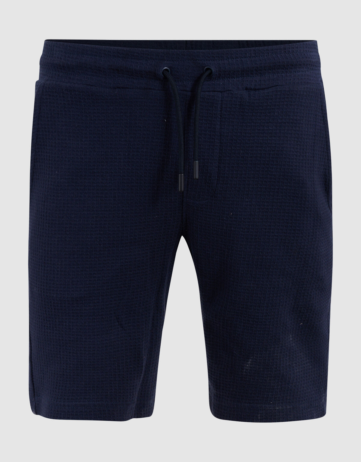 Waffle Structuur Short Donkerblauw