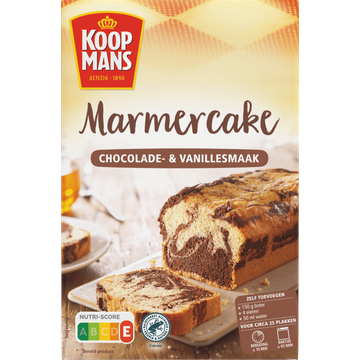 Koopmans Marmercake Vanillesmaak & Chocolade Bakmix 400 g