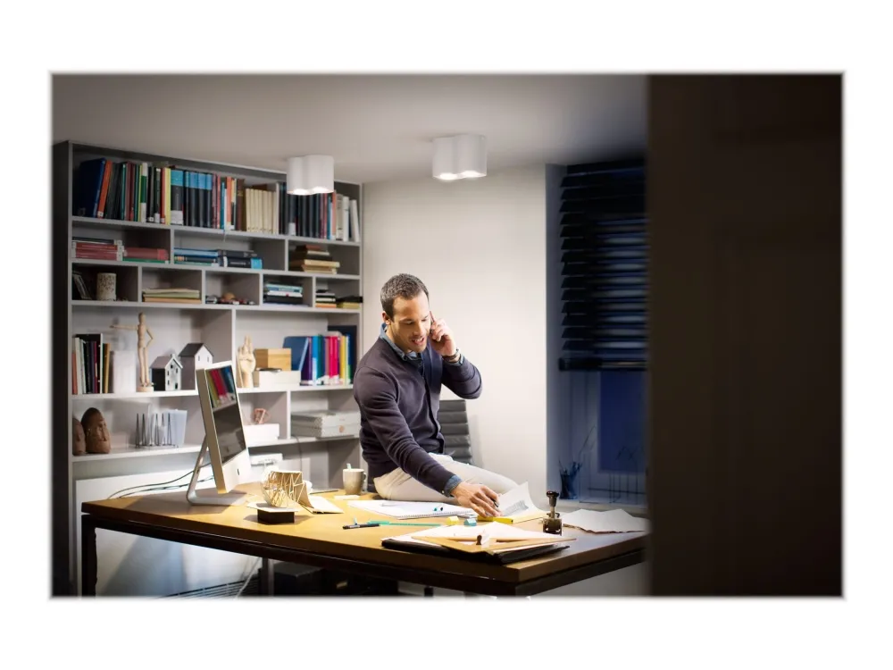 Philips Hue White ambiance Pillar - Spotlys - LED-lyspære x 2 - GU10 - total: 10 W (tilsvarende 100 W) - varmt til køligt hvidt lys - 2200-6500 K - hvid