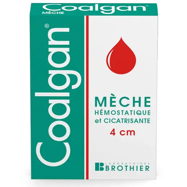 Compressas hemostáticas de algodão Coalgan, 5 sachês.