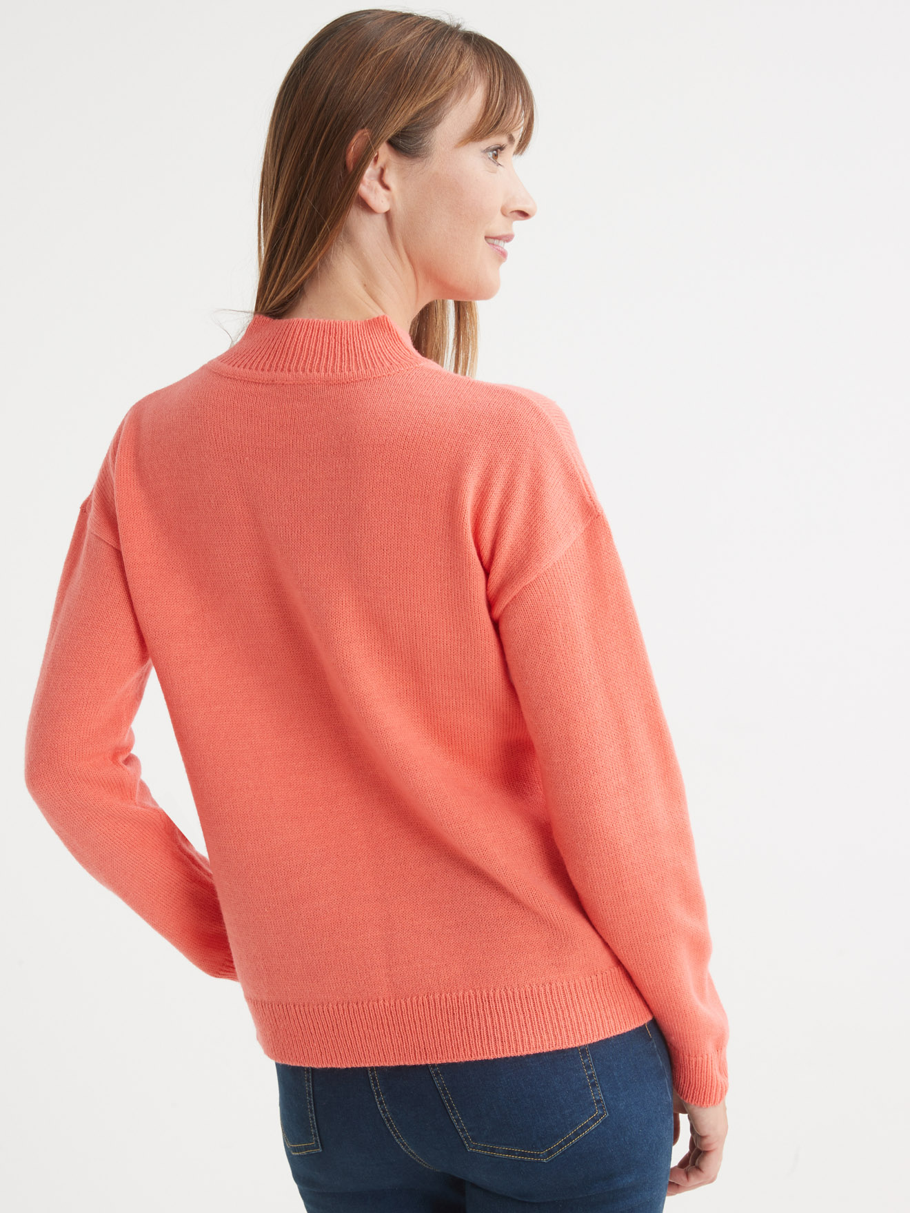 Pull col montant torsadé 30% laine