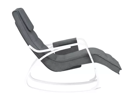 Chaise à bascule Gris foncé Tissu