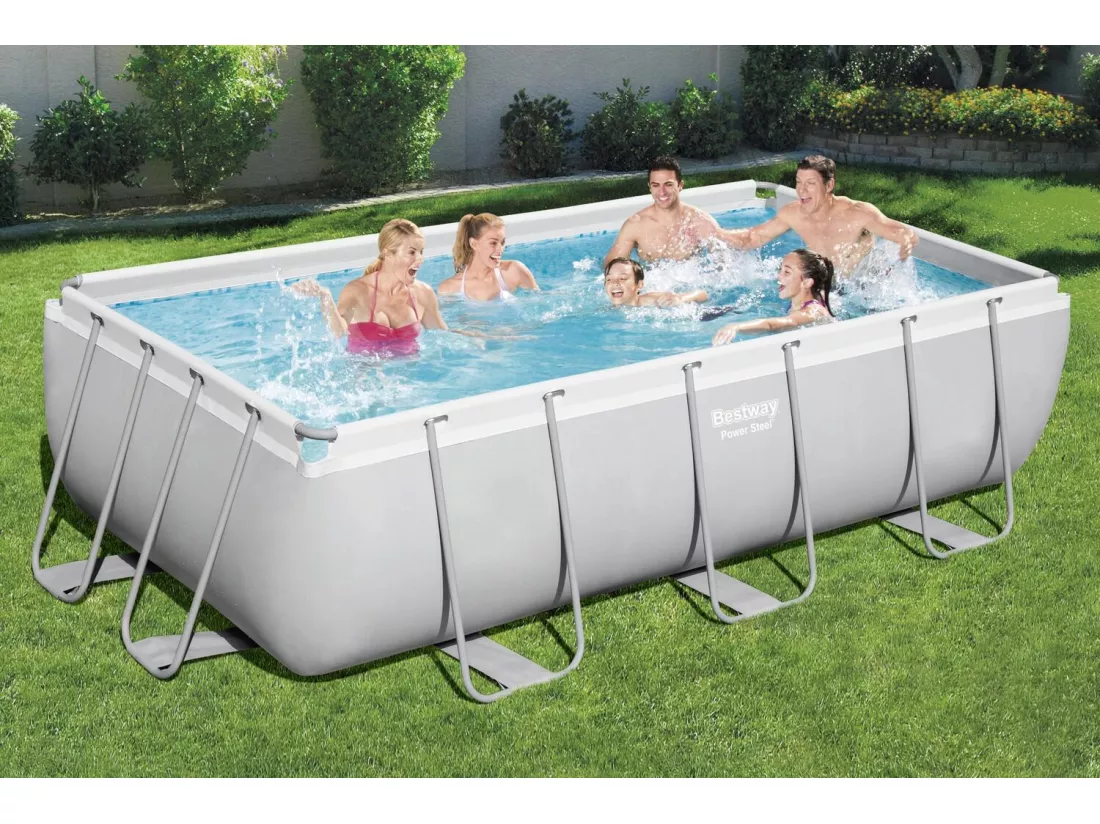 Kit piscine rectangulaire hors sol 4,04x2,01x1 m HAWI