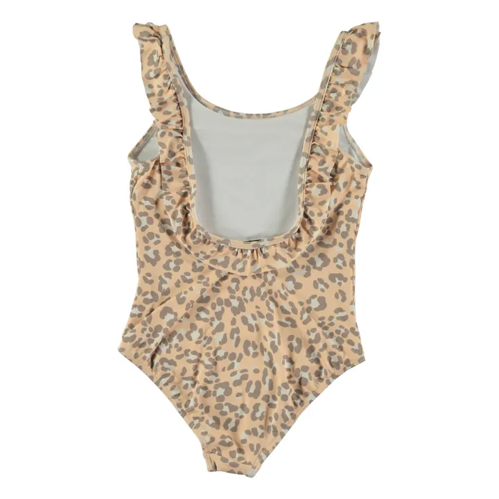 Tocoto Vintage Maillot de Bain à Volants Léopard | Jaune