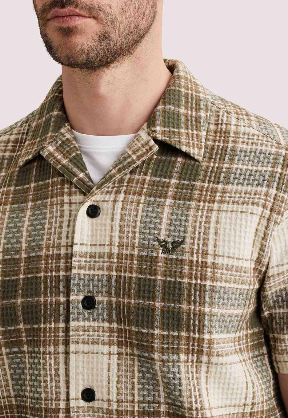 PME Legend PSIS2603262 Short Sleeve Shirt Waffle Bi