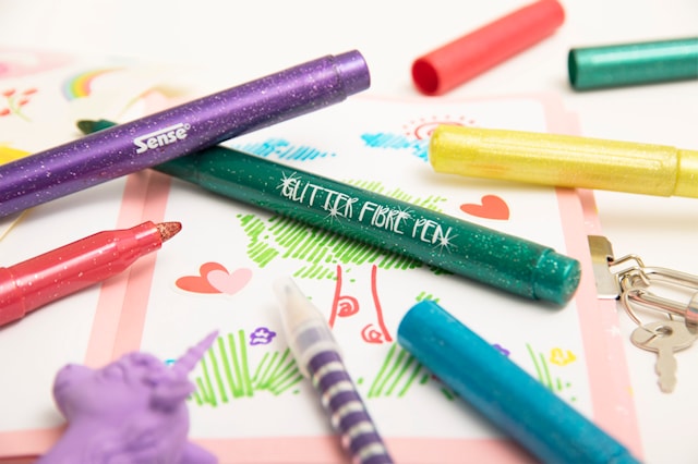 Tusj Glitter 6 stk. Sense