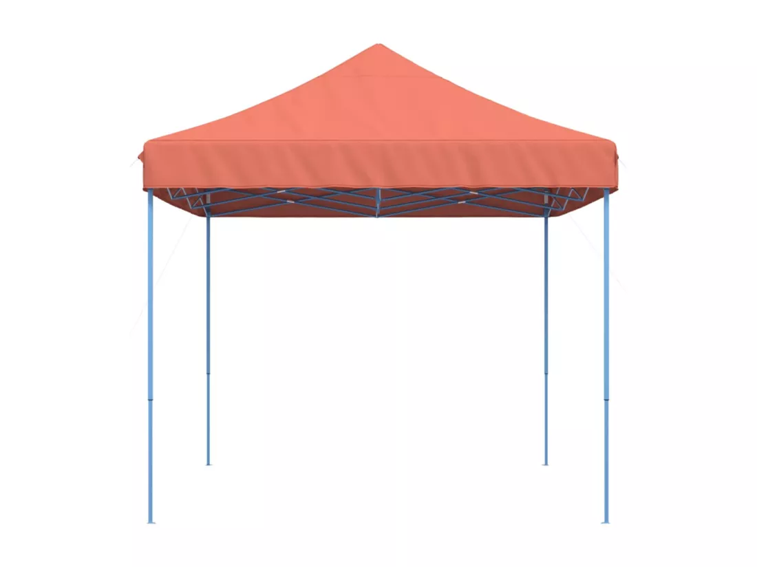 Tente réception pliable escamotable terre cuite 440x292x315 cm