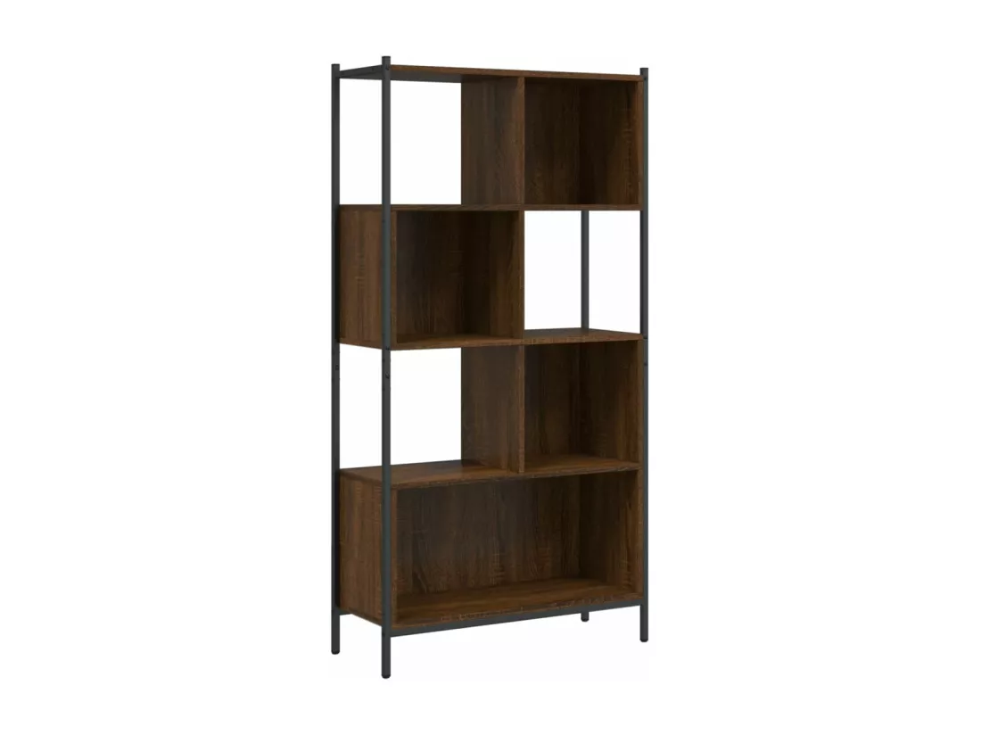Bibliothèque chêne marron 72x28x172 cm bois d'ingénierie