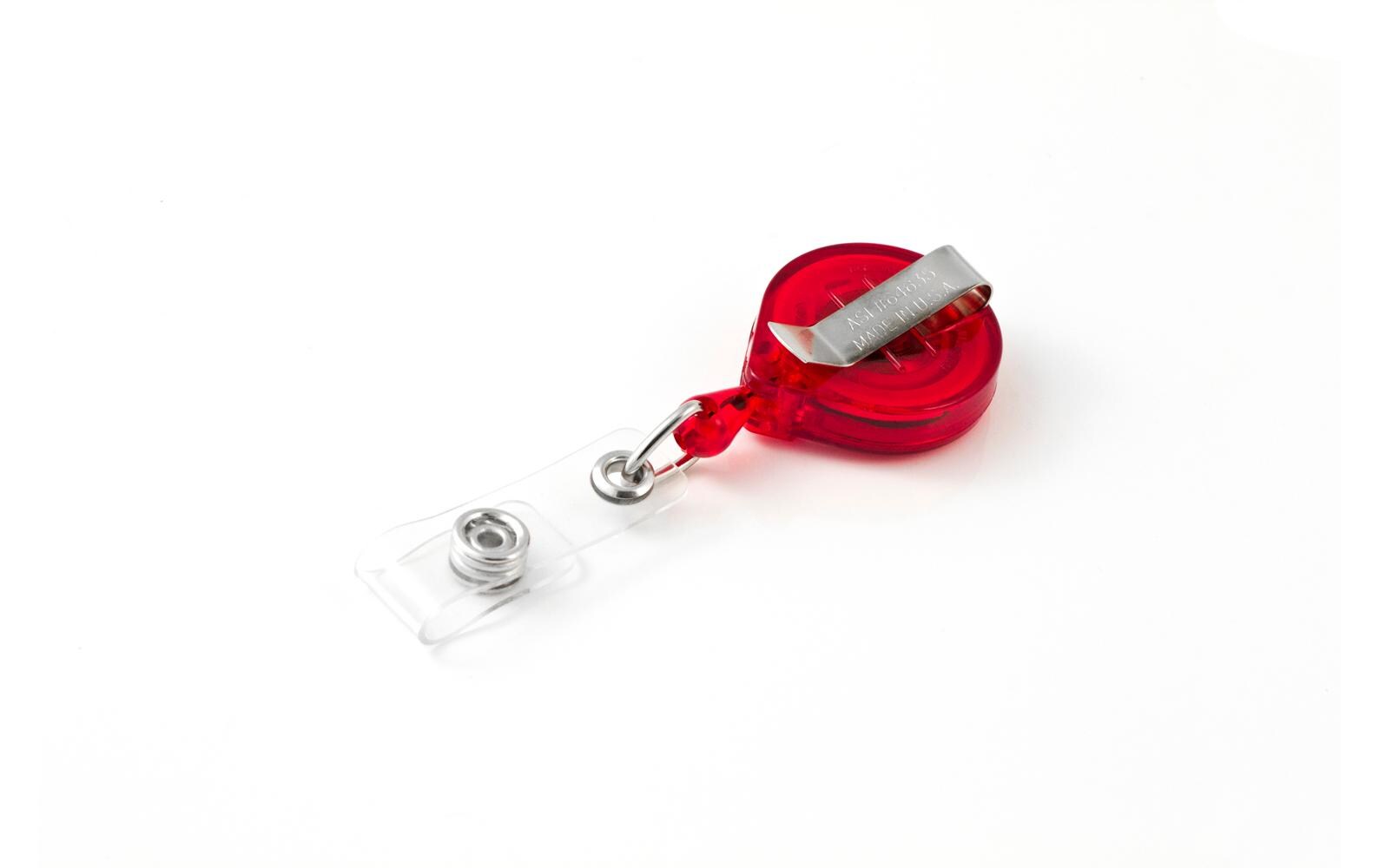 Ausweishalter KB-Mini Badge 90 cm, mit Clip, RotKartenhalter
