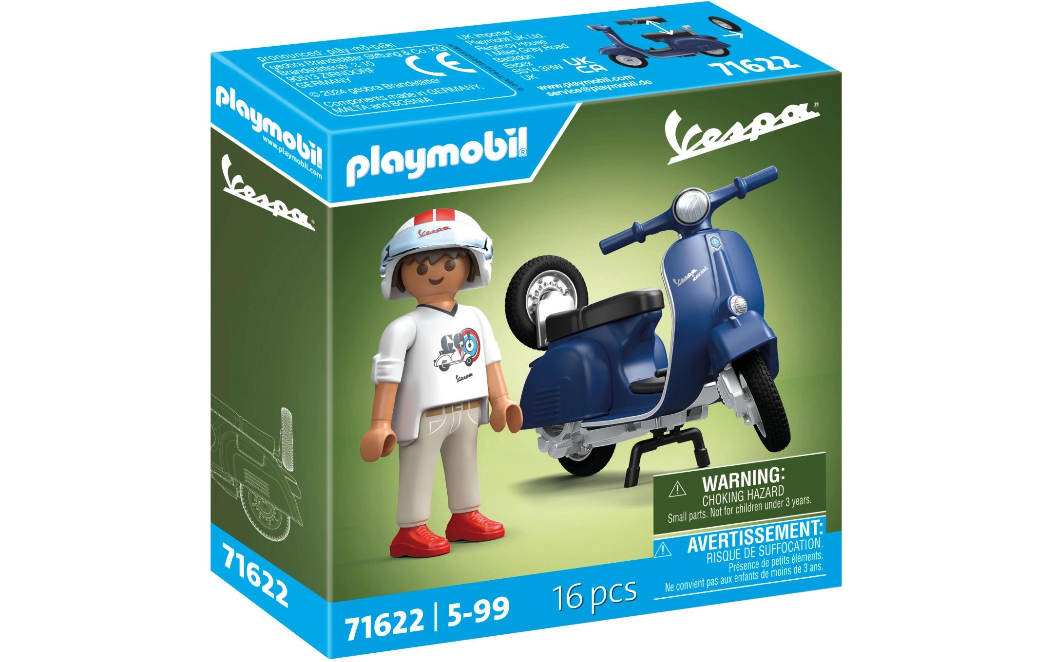 1969 Vespa 150 Sprint Veloce, blau 71622Motorroller-Spielset mit Figur