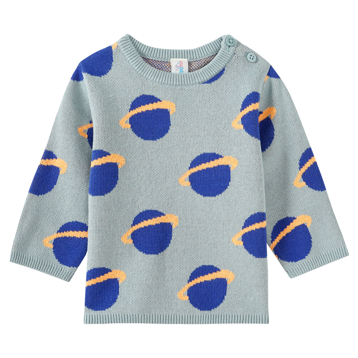 Topomini Newborn Strickpullover und Strickhose im Set hellgrün