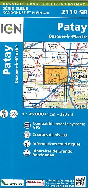 IGN - 2119 SB PATAY OUZOUER LE MARCHE 1 25 000
