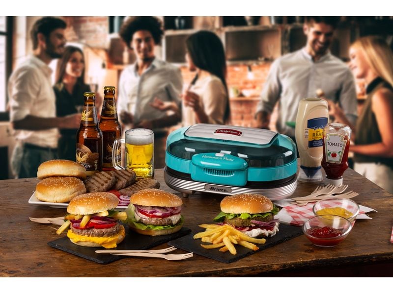 Ariete Hamburger-Grill Party Time ARI-205-BL 1200 W, Blau Hamburger-Maschine