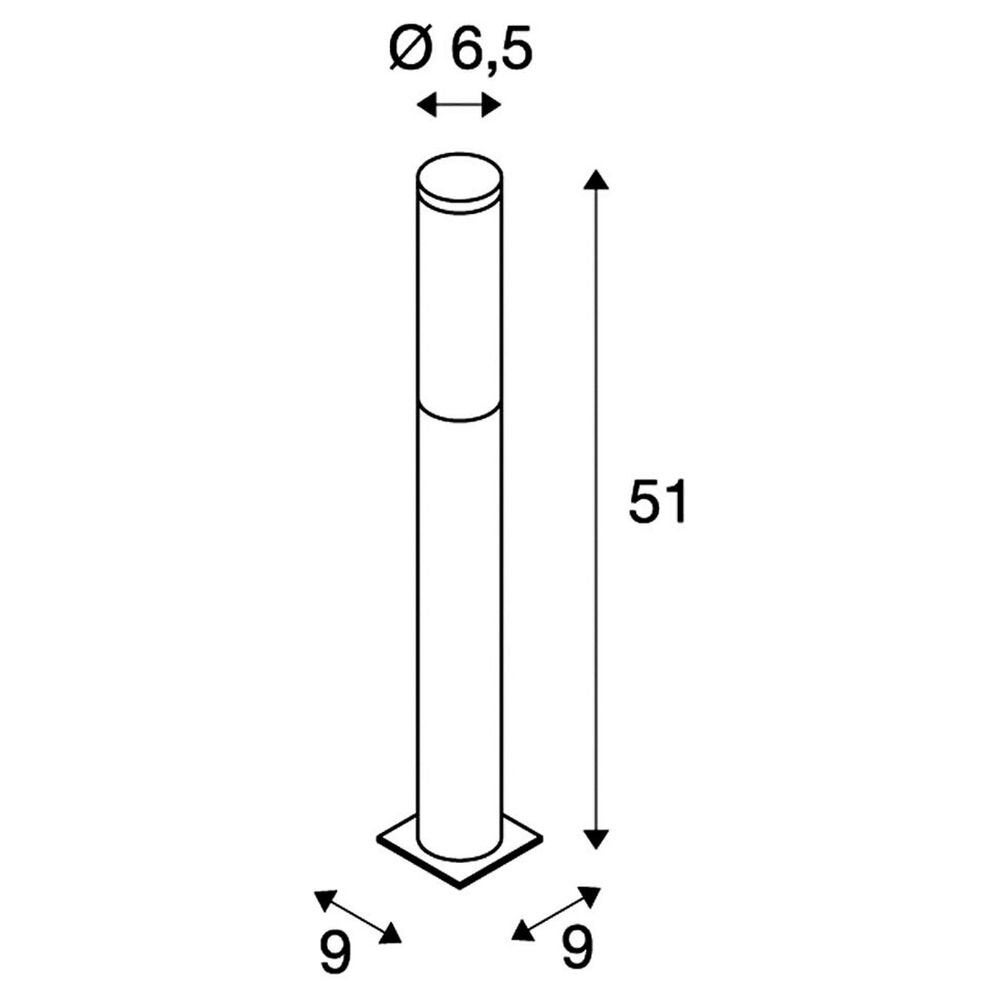 RVS padverlichting Big Nails, 500 mm