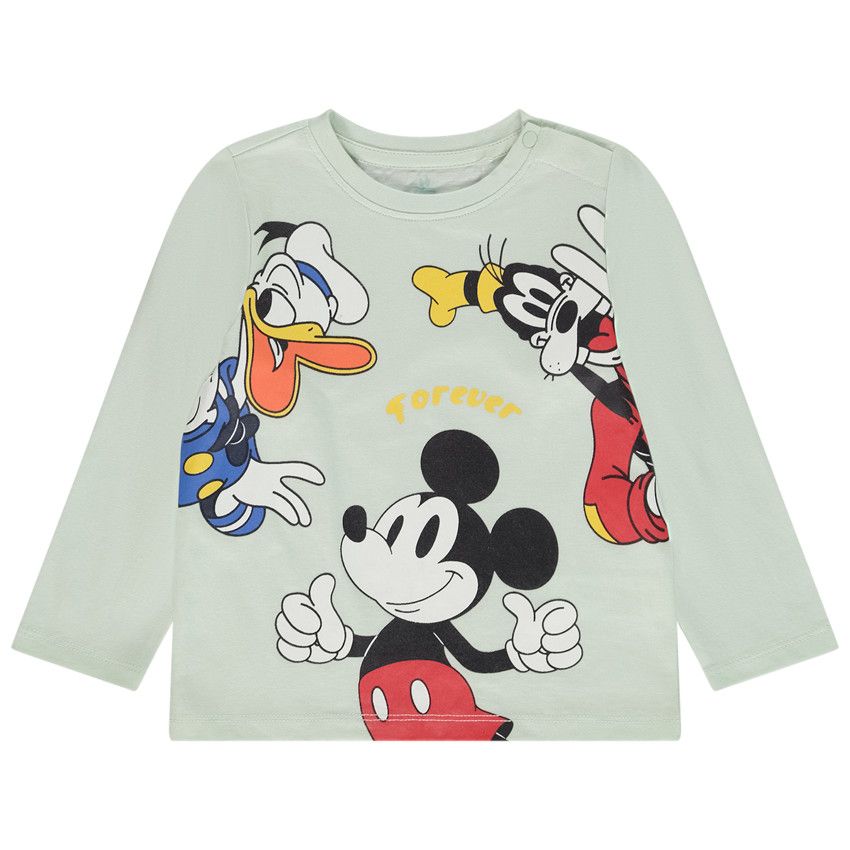 T-shirt manches longues Mickey et ses amis Disney pour bébé garçon - Vert