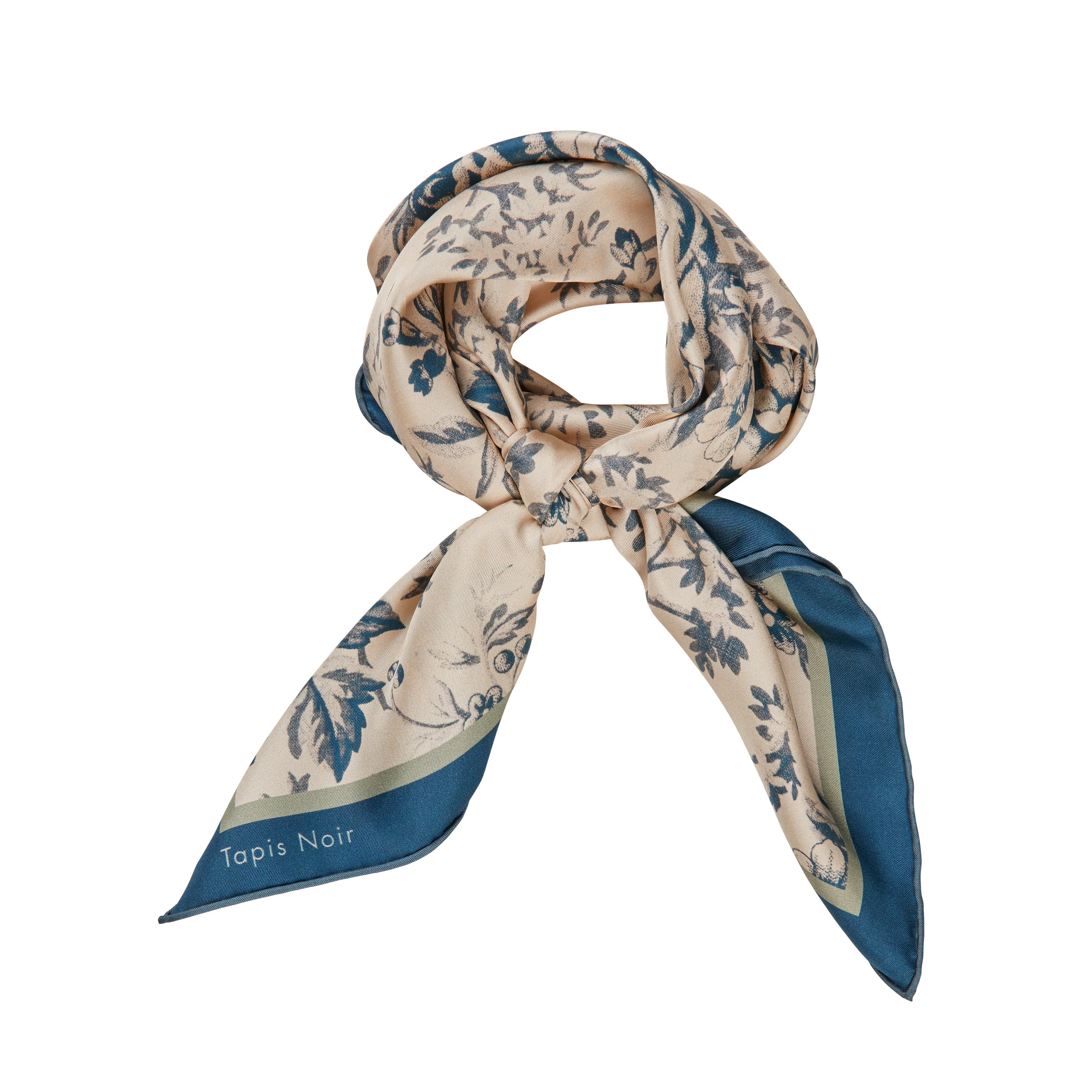 Tapis Noir  Classical Blue Toile silketørklæde - blå