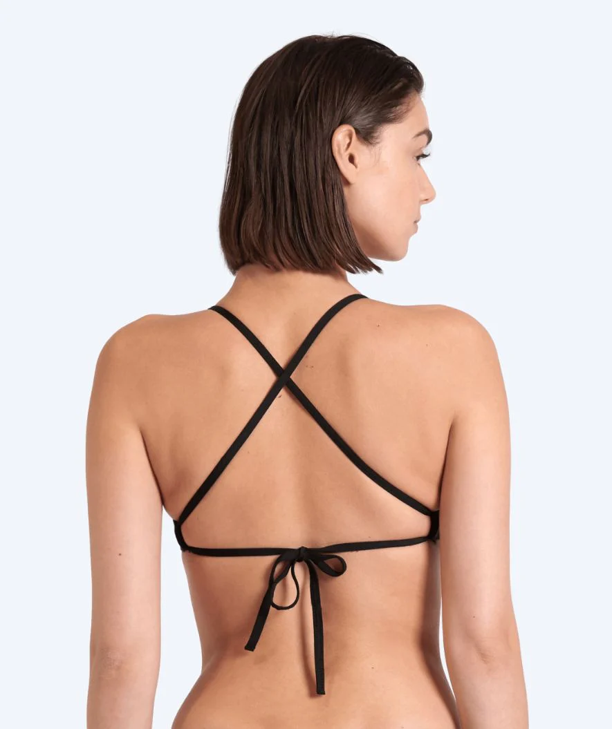 Arena bikini overdel til damer - Solid Tie Back - Sort