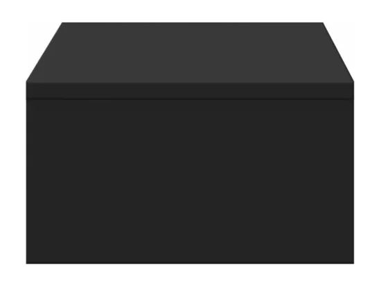 Support de moniteur avec tiroirs noir bois d'ingénierie