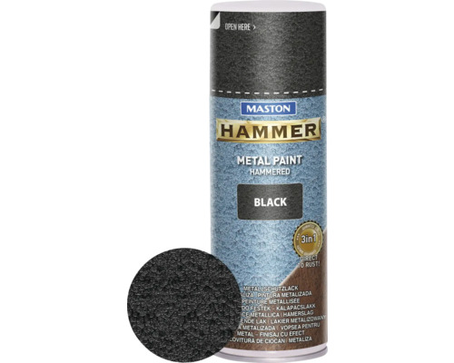 Maston Hammer metaalbeschermingsspray, zwart, 400 ml