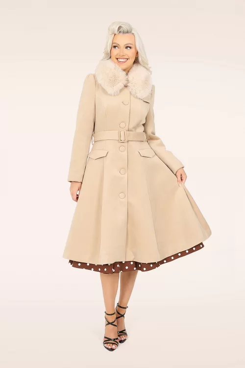 Hearts & Roses Matilda Swing Jas in Beige