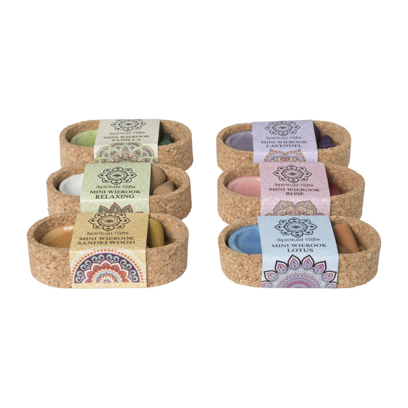 Wierook set - rose - kegels met schaaltje