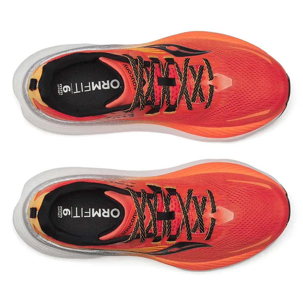 Saucony Hurricane 24 Hardloopschoenen Rood/Oranje/Zwart Heren