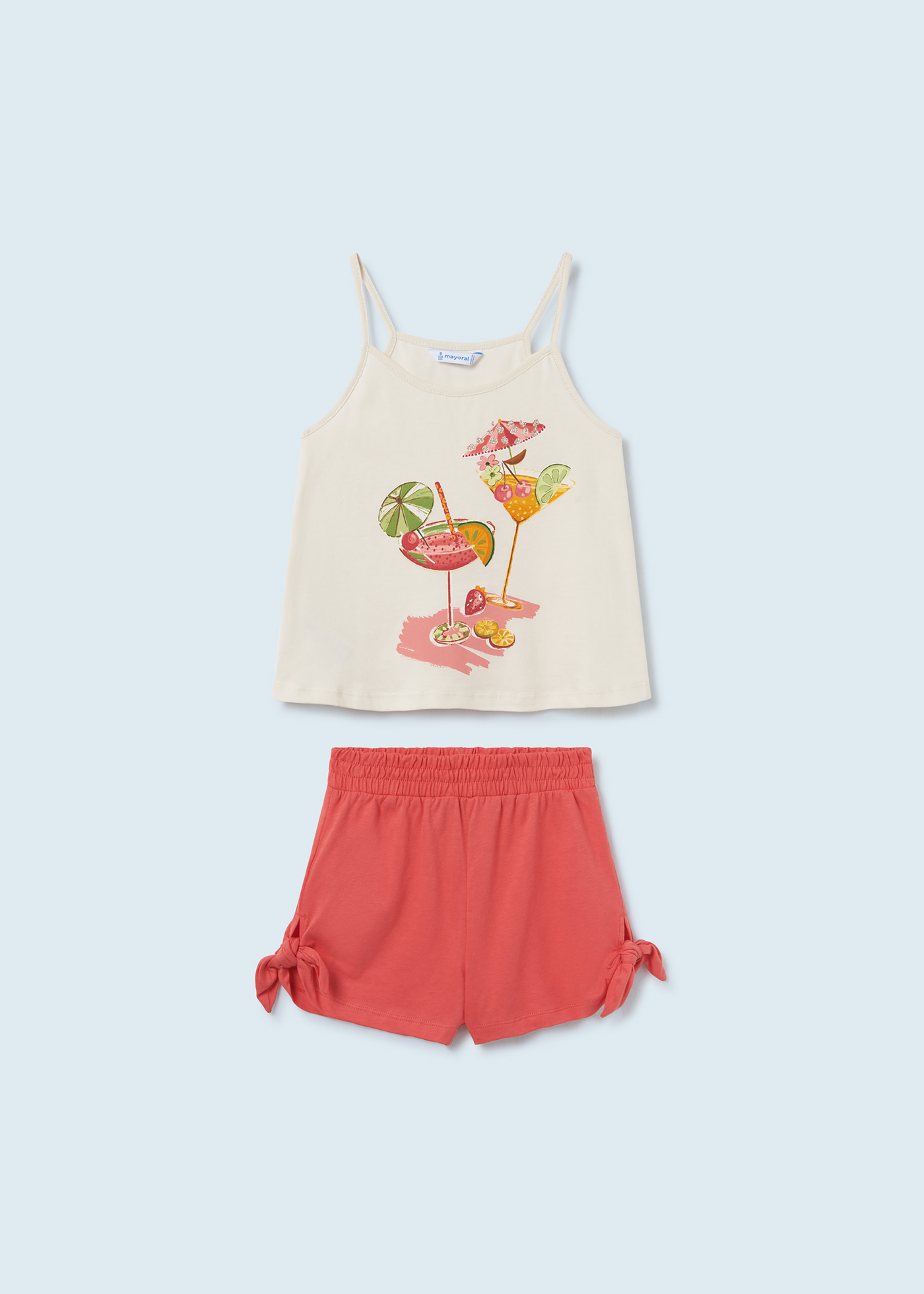 Conjunto de duas peças em algodão sustentável para meninas