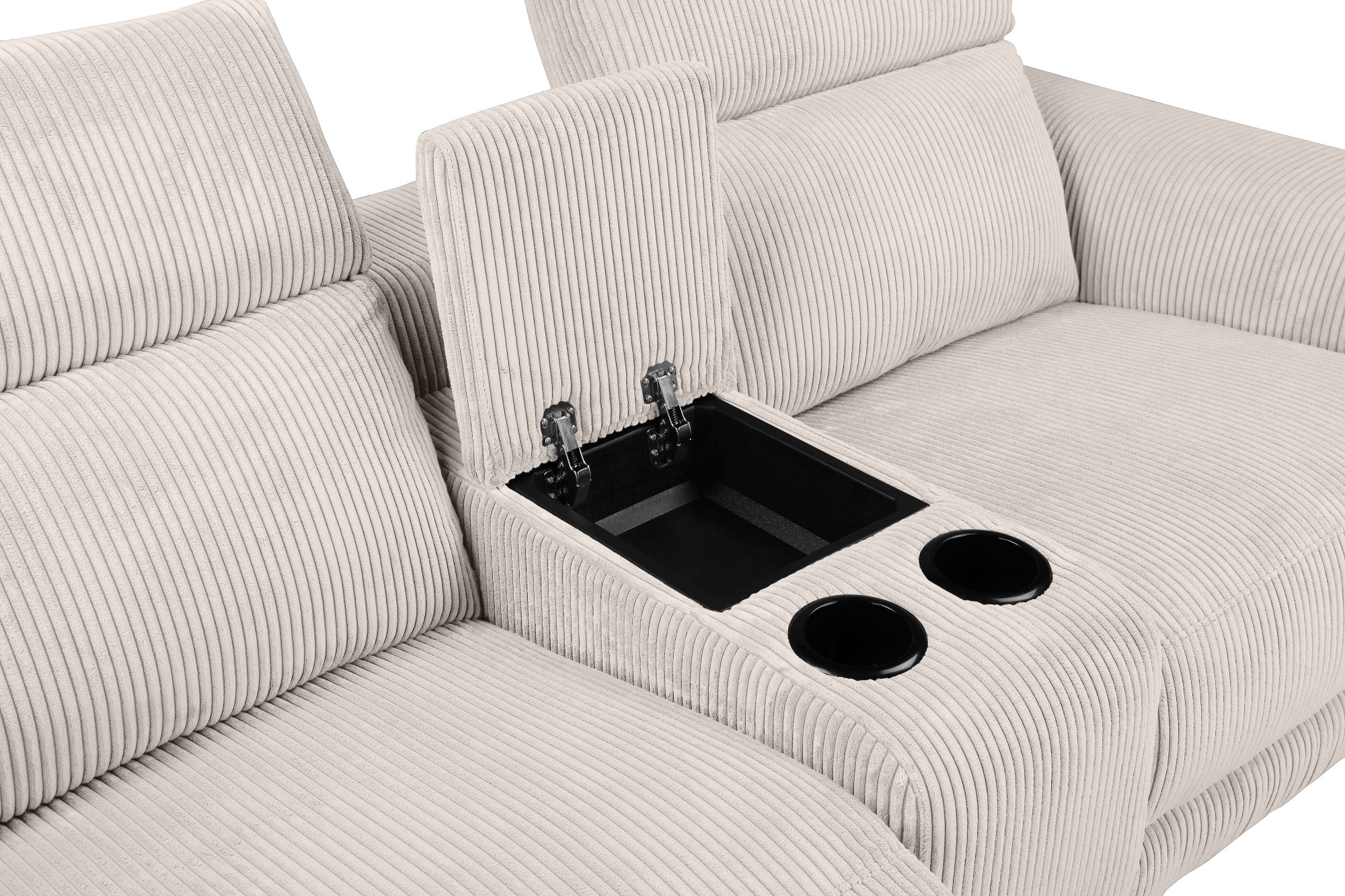 Home affaire 2-Sitzer »Lund in Cord, 2er-Kinosofa, TV-Sessel, Multimedia-Sofa, USB-A,« m. elektrischer o. manueller Relaxfunktion, Getränkehalter u. Staufach