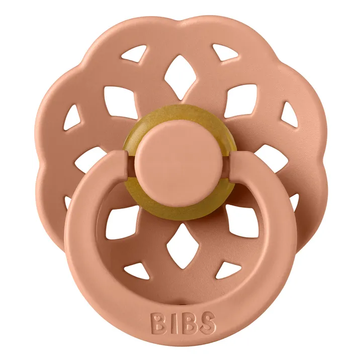 Bibs Tétines en caoutchouc naturel Bohème - Set de 2 | Rose pêche