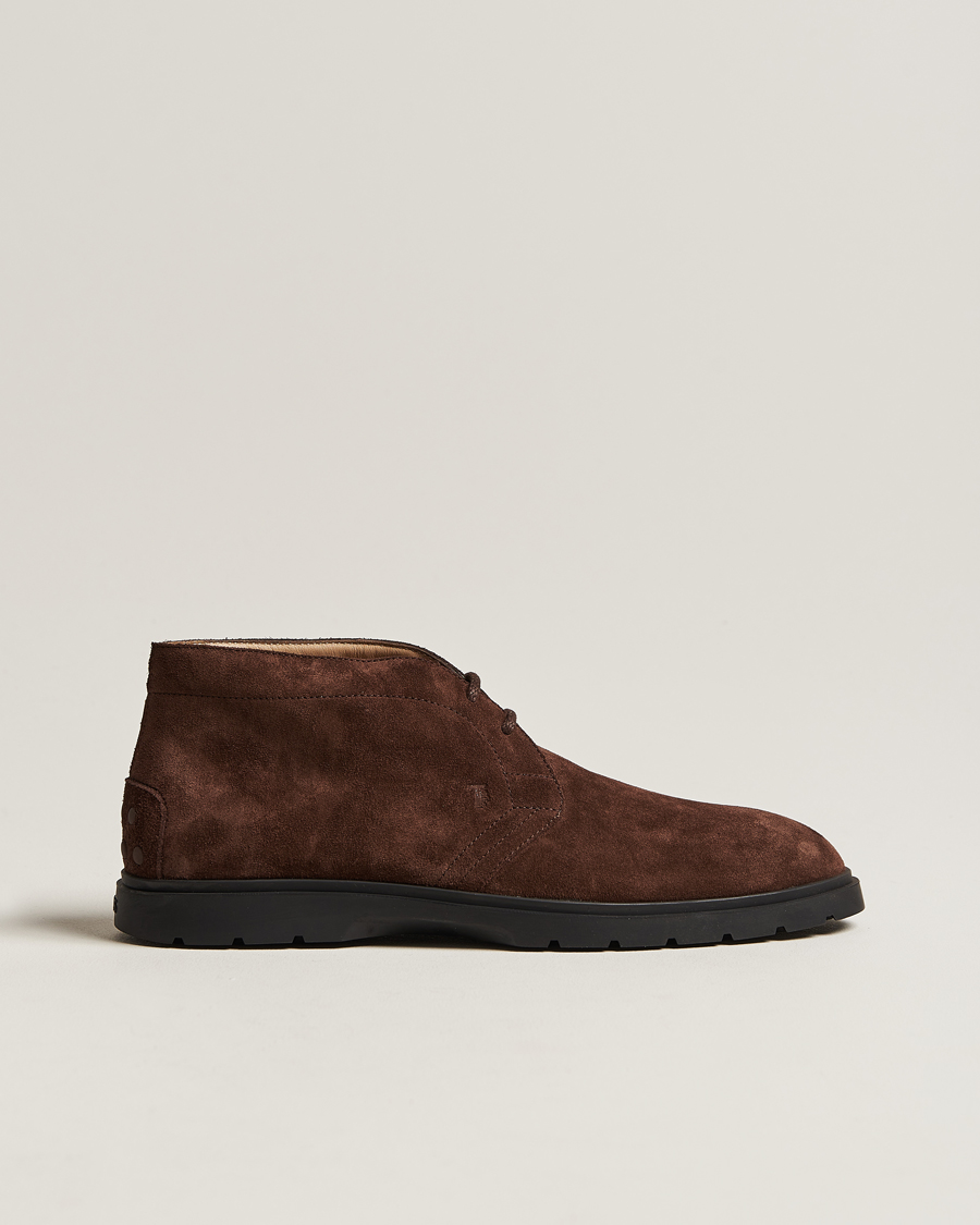 Tod's Polacco Chukka Boots Dark Brown Suede
