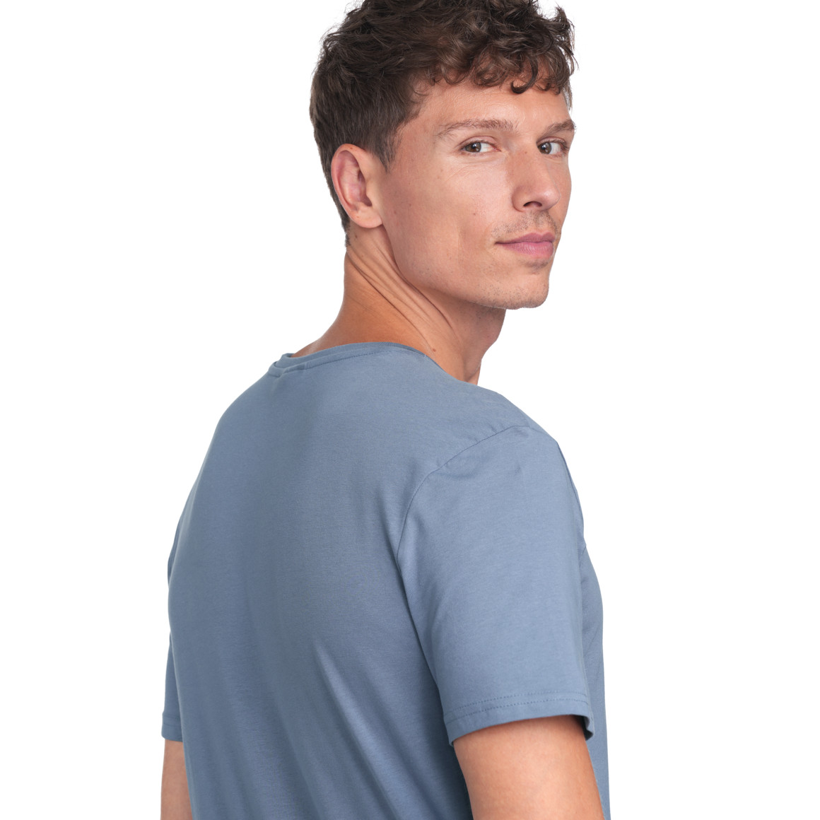 VanVaan 2 Herren T-Shirts mit Rundhalsausschnitt hellgrau / hellblau