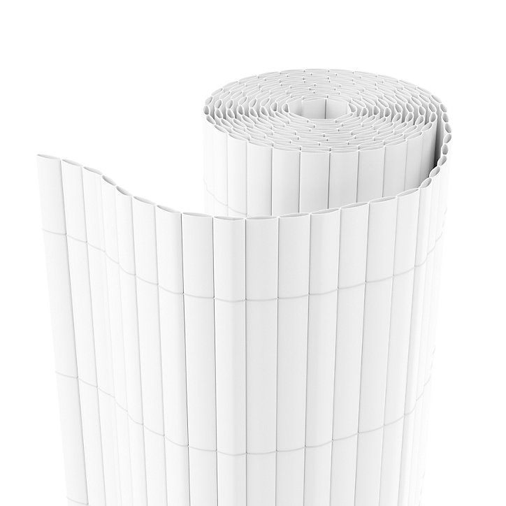 Canisse double face PVC blanc L.3 m x H.1 m