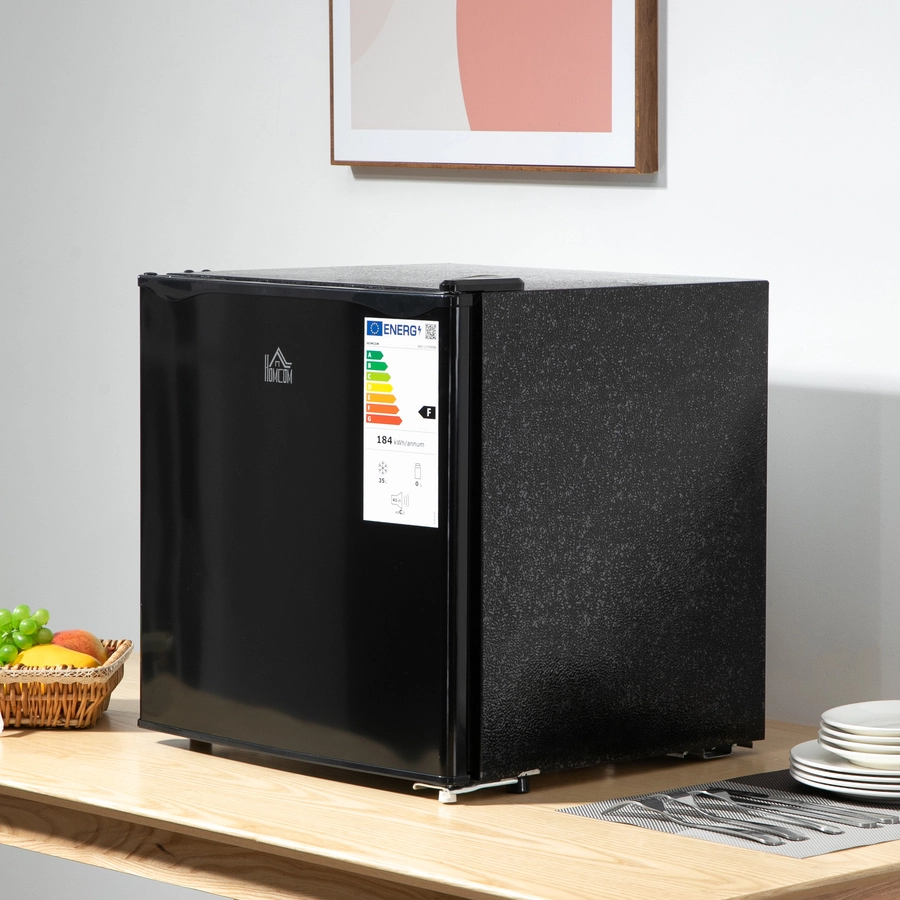 HOMCOM Mini-Gefrierschrank mit 1 kleiner Eisbehälter und 1 Eisportionierer schwarz