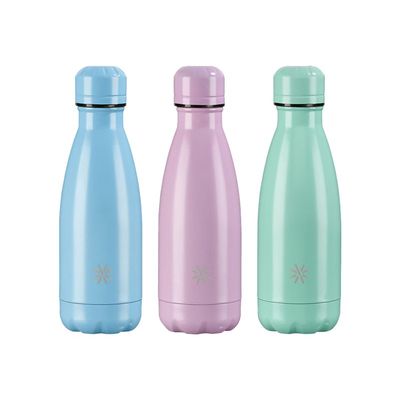 Aqua Pastel - Gourde Bouteille isotherme 350 ml - double paroi - disponible dans différentes couleurs - Viquel