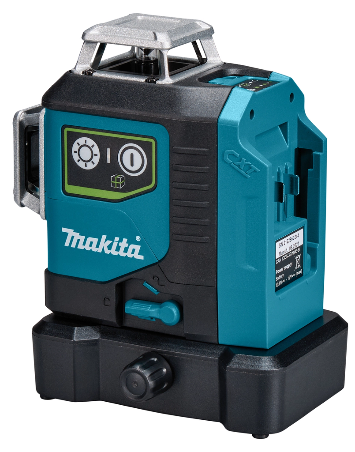 Makita SK700GDX 12V Max Li-Ion accu kruislijnlaser set (1x 4.0Ah) in tas - zelfnivellerend - groen 3x360° - 35m