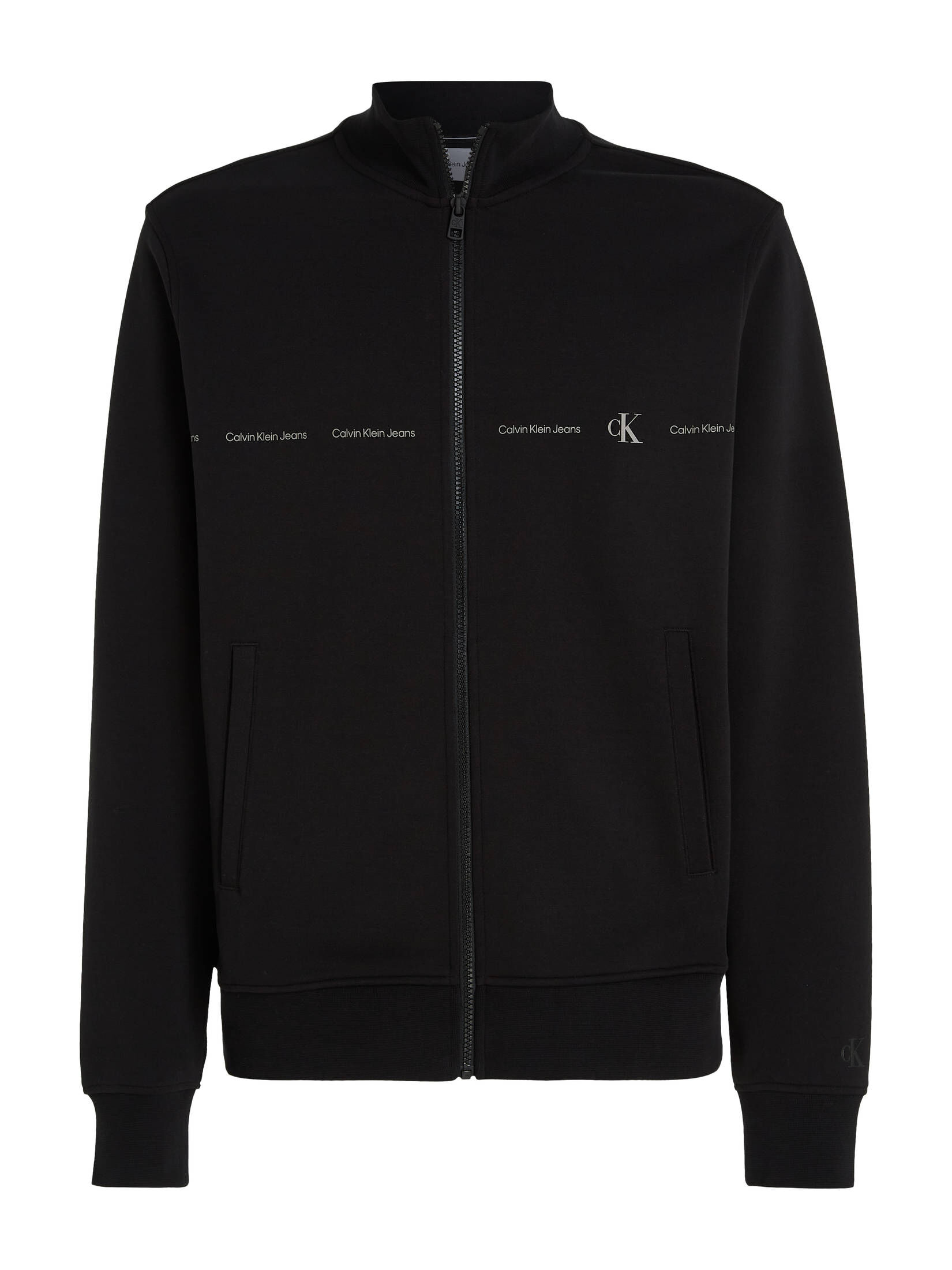 CALVIN KLEIN JEANS| Herren Sweatjacke LOGO REPEAT ZIP THROUGH