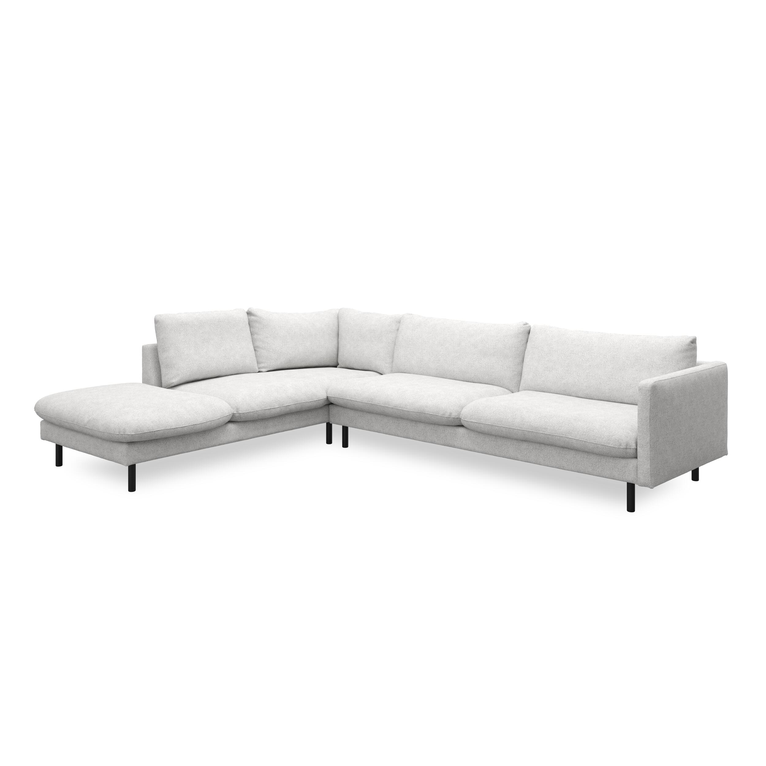 Bjorn venstrevendt sofa med pufafslutning