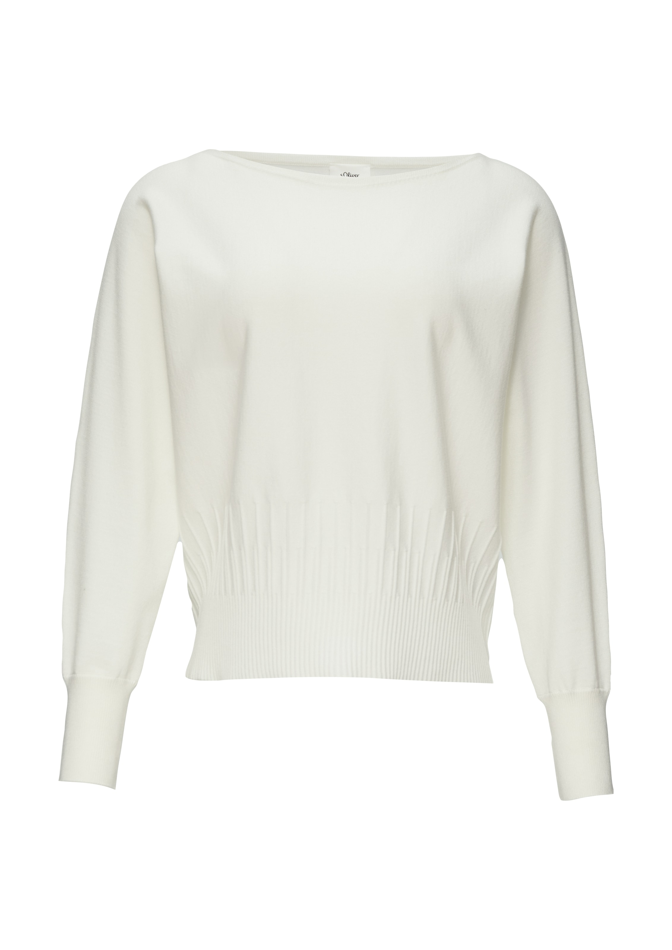 s.Oliver BLACK LABEL Strickpullover mit Strukturmuster am Saum