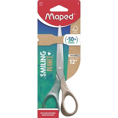 Maped Smiling Planet - Ciseaux Shape 16 cm - disponible dans différentes couleurs - en bois