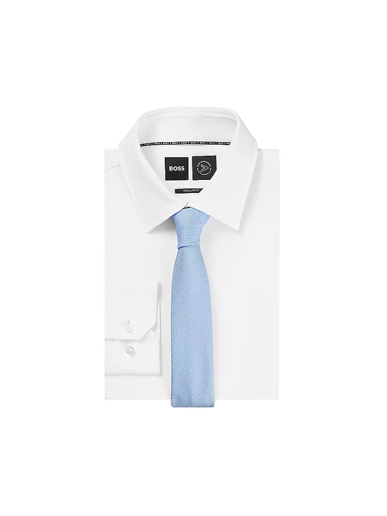 BOSS Krawatte hellblau