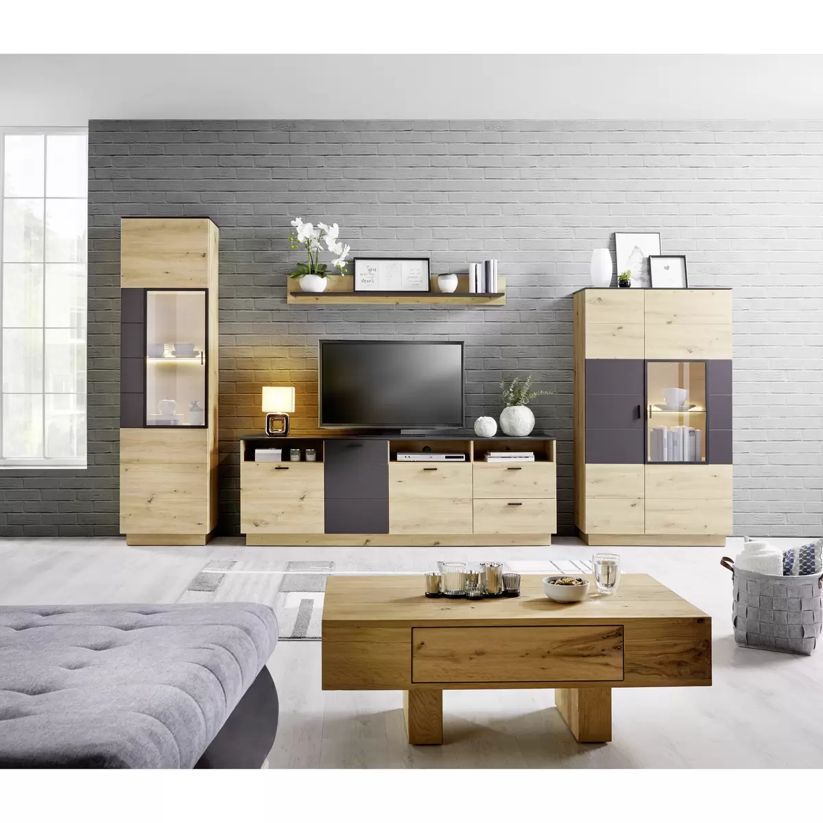 Wandboard Tonale Artisan Eiche,grau