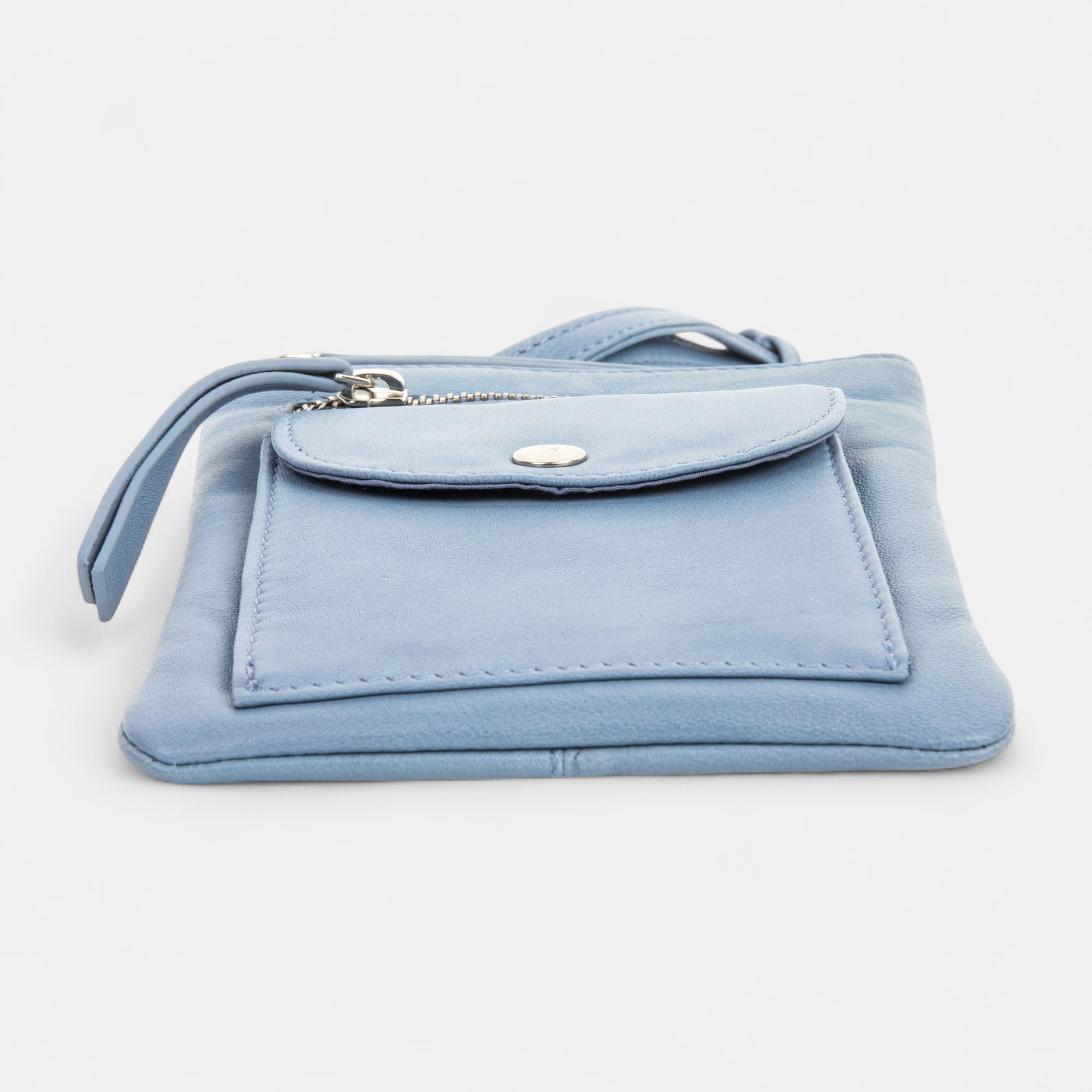 Pochette pour téléphone en cuir jeans